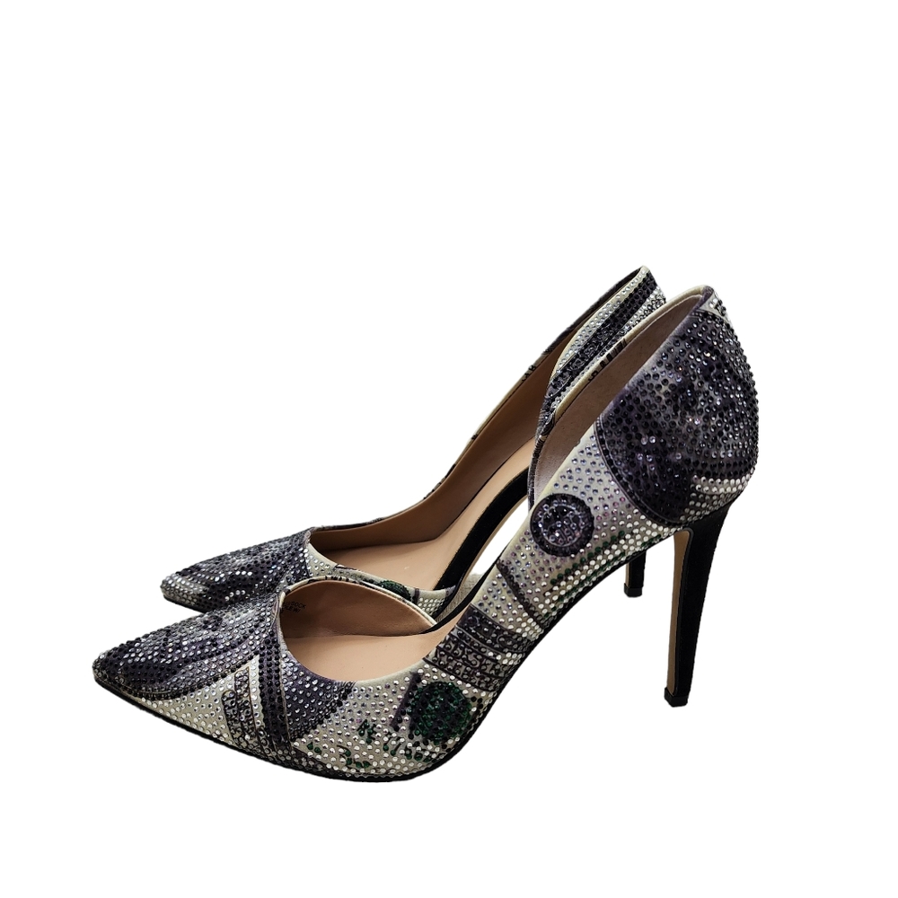 INC Women's Benjamin's Money Bling Rhinestone d'Orsay Pumps